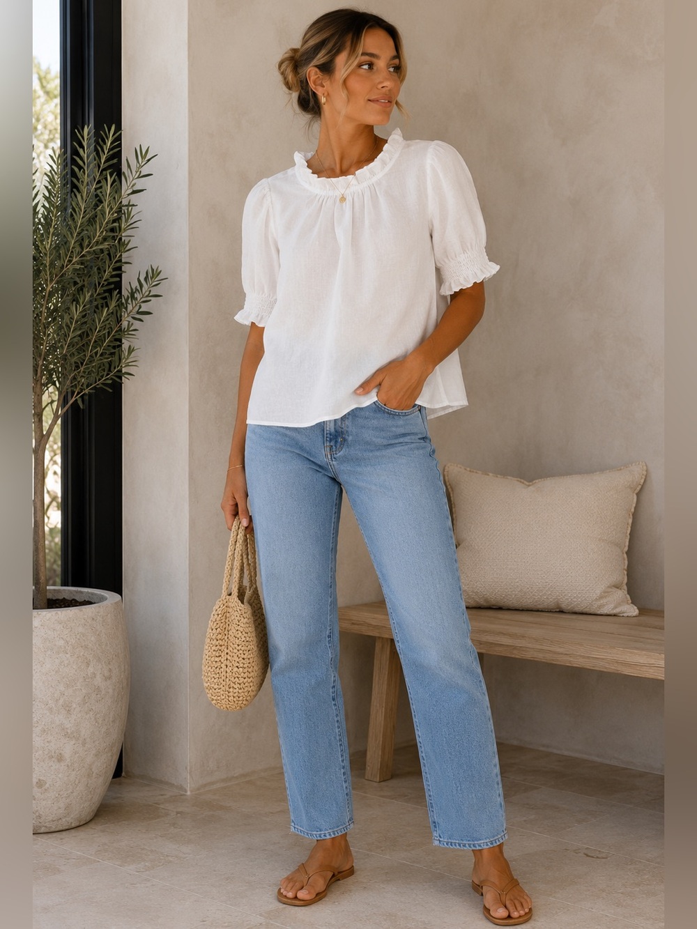 J. Crew Linen Blouse